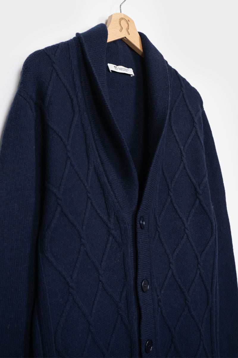 Blu Mora | Cardigan Uomo Lana Rigenerata Ambrogio