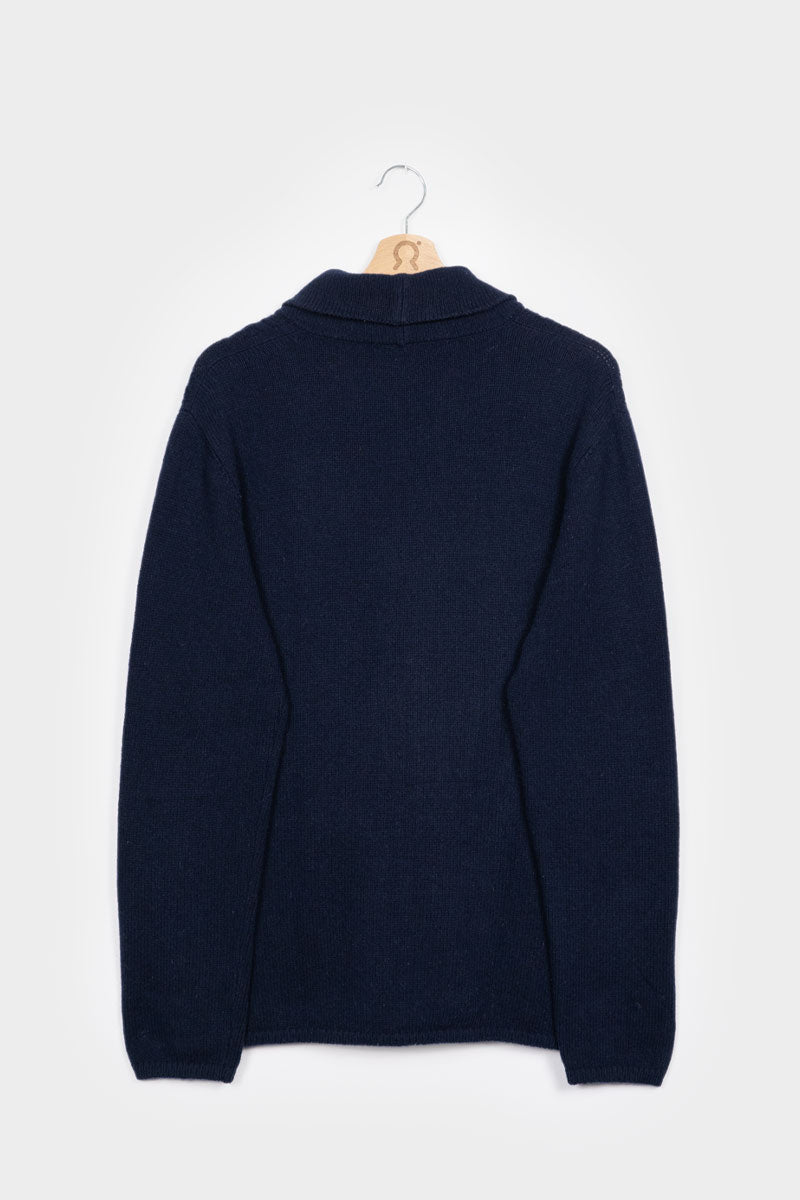 Blu Mora | Cardigan Uomo Lana Rigenerata Ambrogio