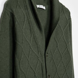 Verde Foresta | Cardigan Uomo Lana Rigenerata Ambrogio