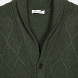 Verde Foresta | Cardigan Uomo Lana Rigenerata Ambrogio