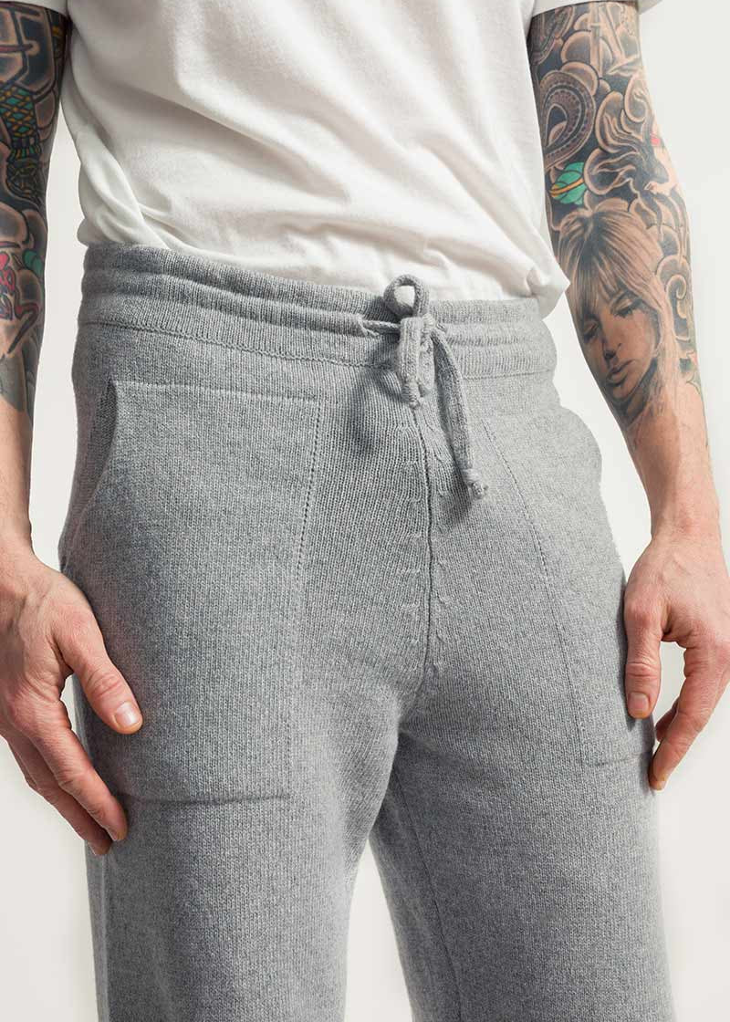 Grigio Calce | Pantaloni Uomo Cashmere Rigenerato Patroclo