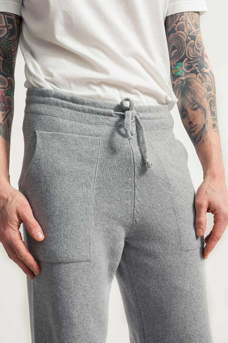 Grigio Calce | Pantaloni Uomo Cashmere Rigenerato Patroclo