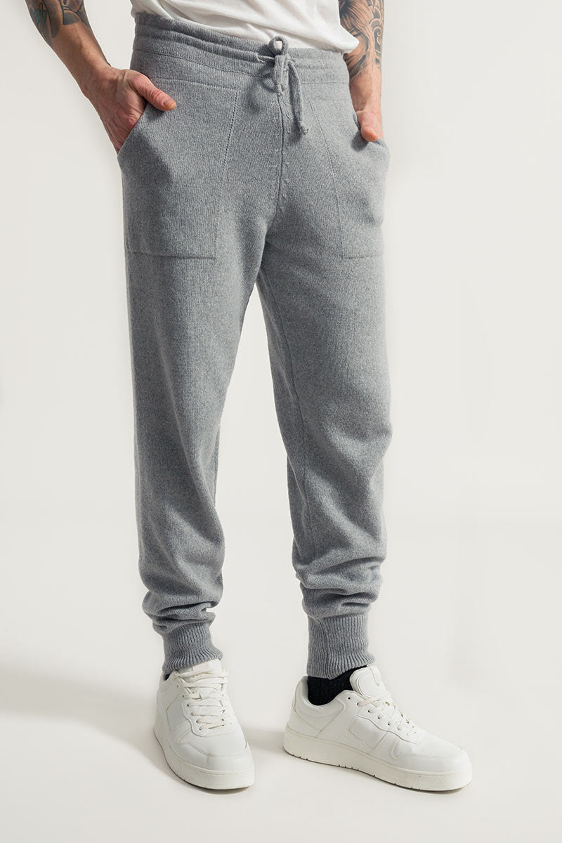 Grigio Calce | Pantaloni Uomo Cashmere Rigenerato Patroclo