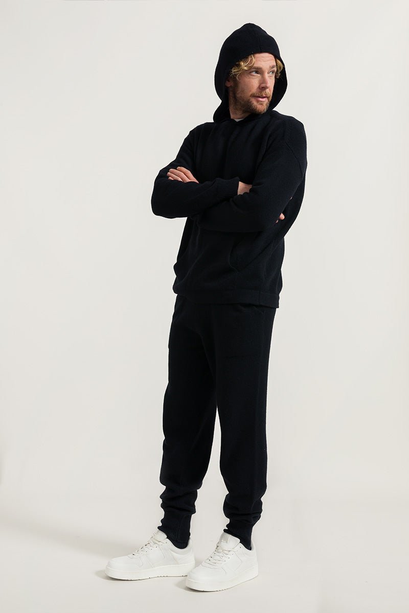 Black cashmere tracksuit online