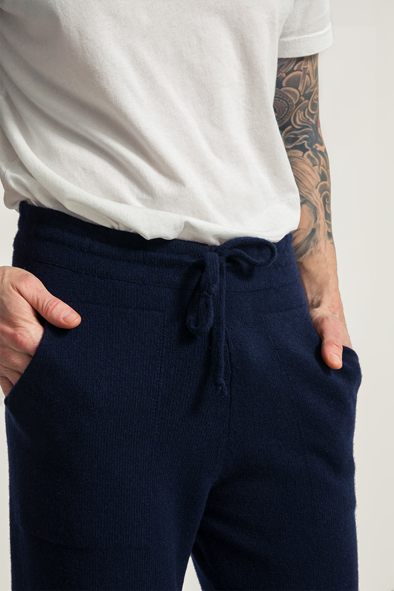 Blu Mora | Pantaloni Uomo Cashmere Rigenerato Patroclo