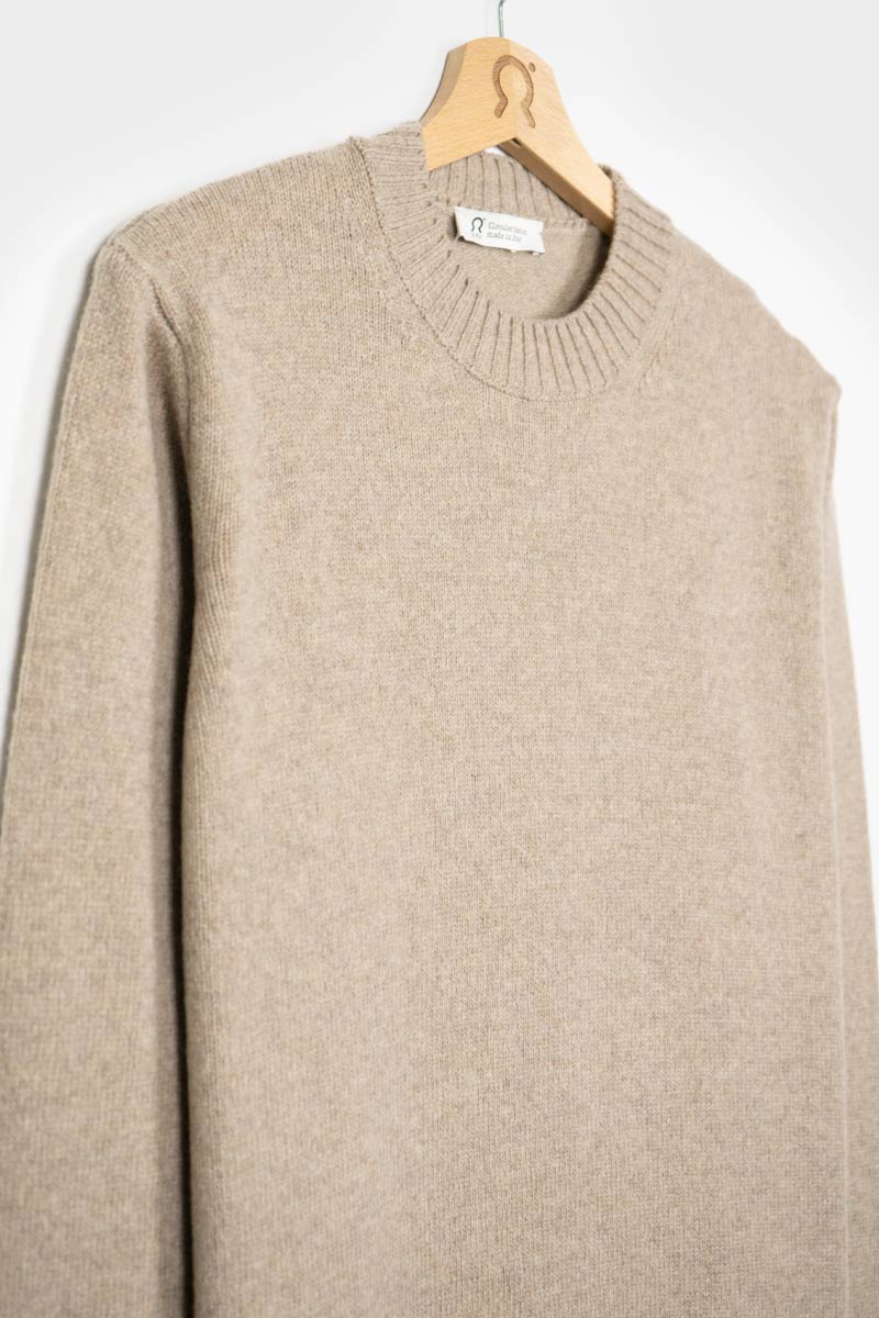 Beige Sabbia | Maglia Uomo Lana Rigenerata Ferruccio