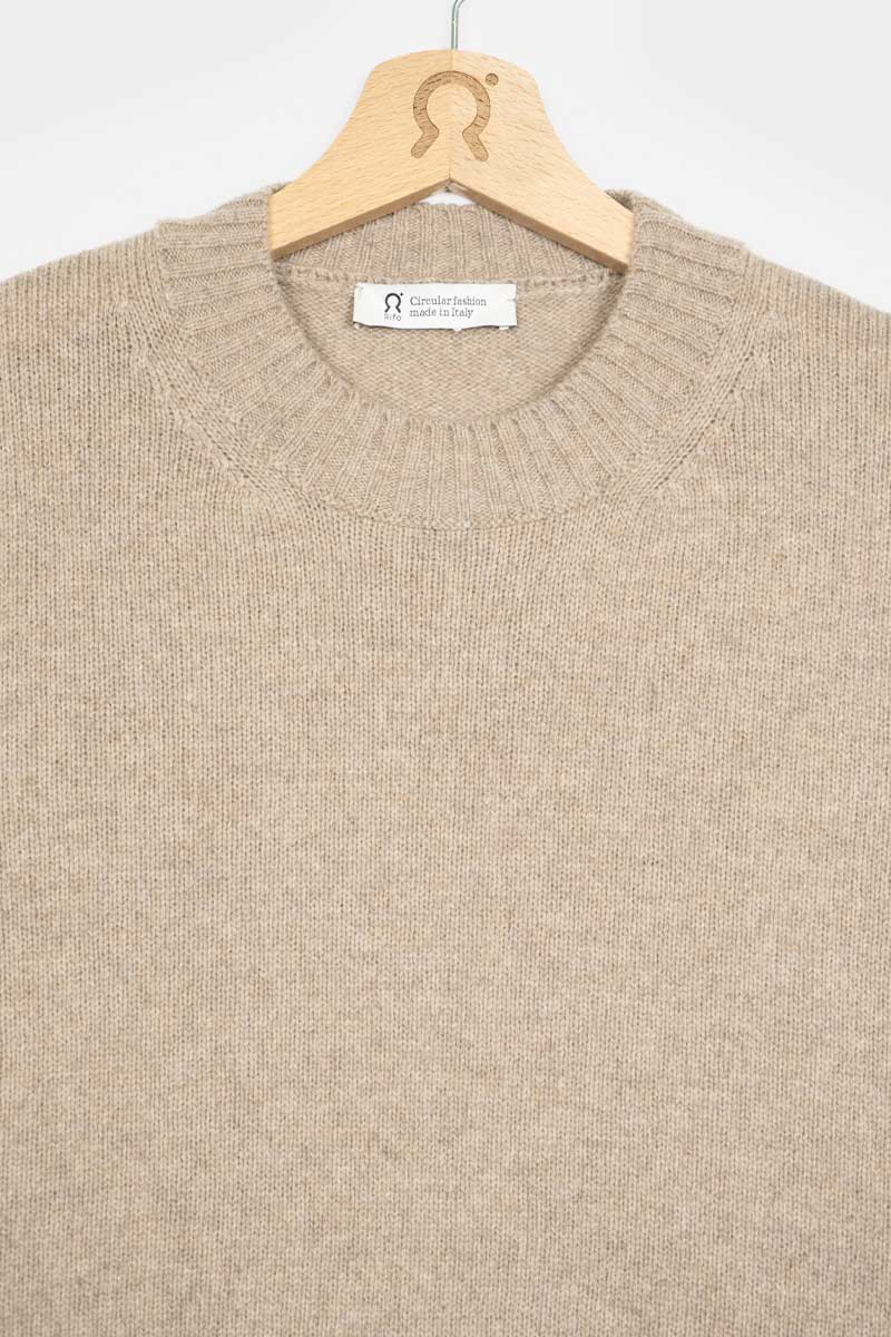 Beige Sabbia | Maglia Uomo Lana Rigenerata Ferruccio