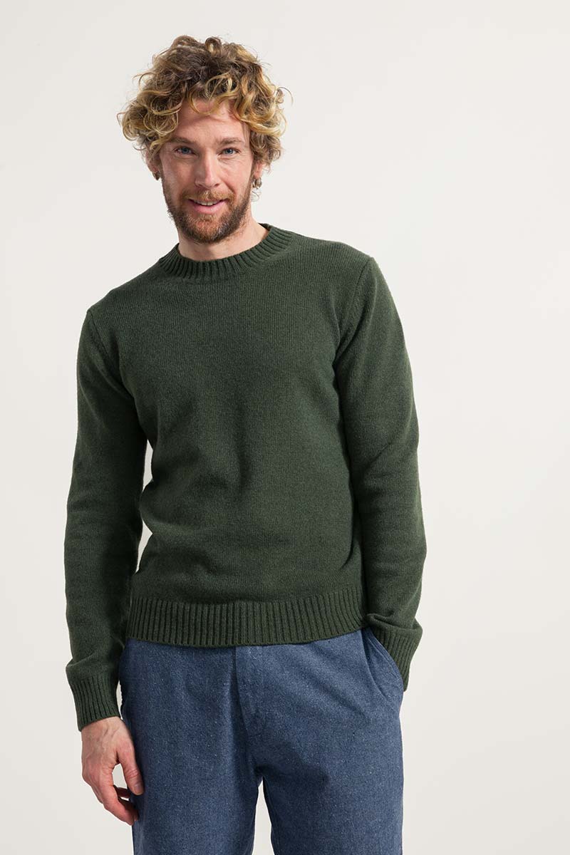 Verde Foresta | Maglia Uomo Lana Rigenerata Ferruccio