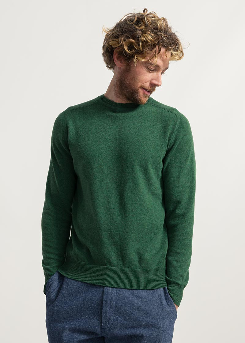 Verde Bietola | paricollo uomo light cashmere sostenibile