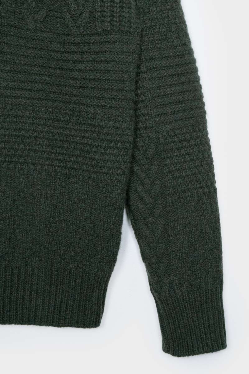 Verde Foresta | Maglia Uomo Cashmere Rigenerato Bartolomeo