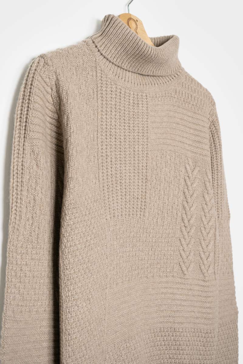 Beige Sabbia | Maglia Uomo Cashmere Rigenerato Bartolomeo