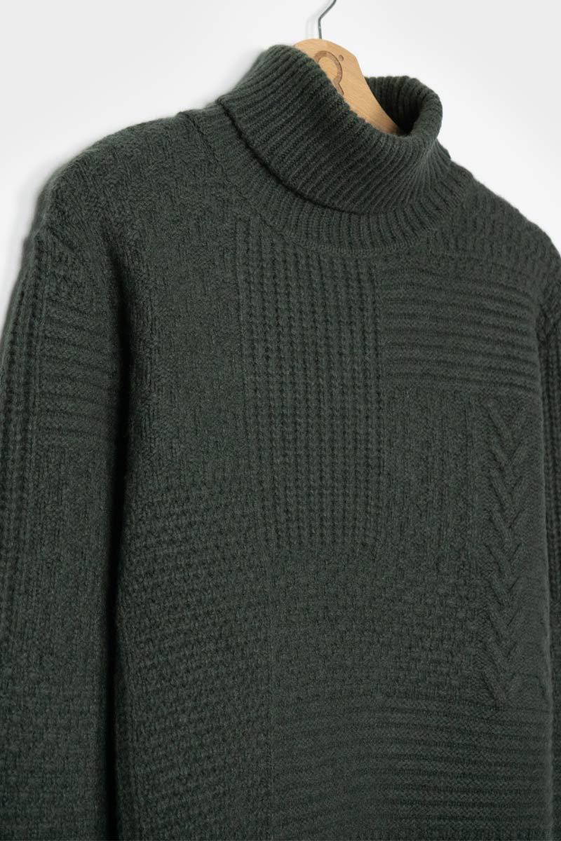 Verde Foresta | Maglia Uomo Cashmere Rigenerato Bartolomeo