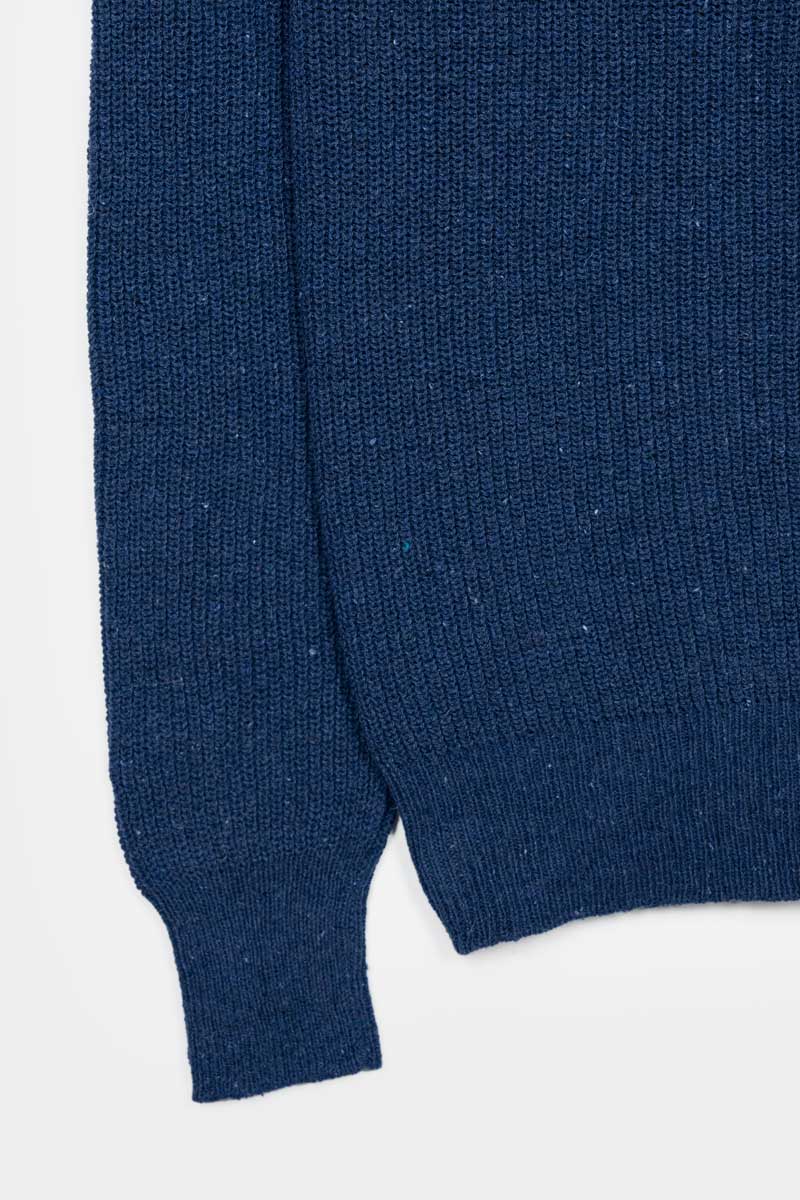 Blu Baltico | Maglia Uomo Cotone Jeans Rigenerato Vittorio