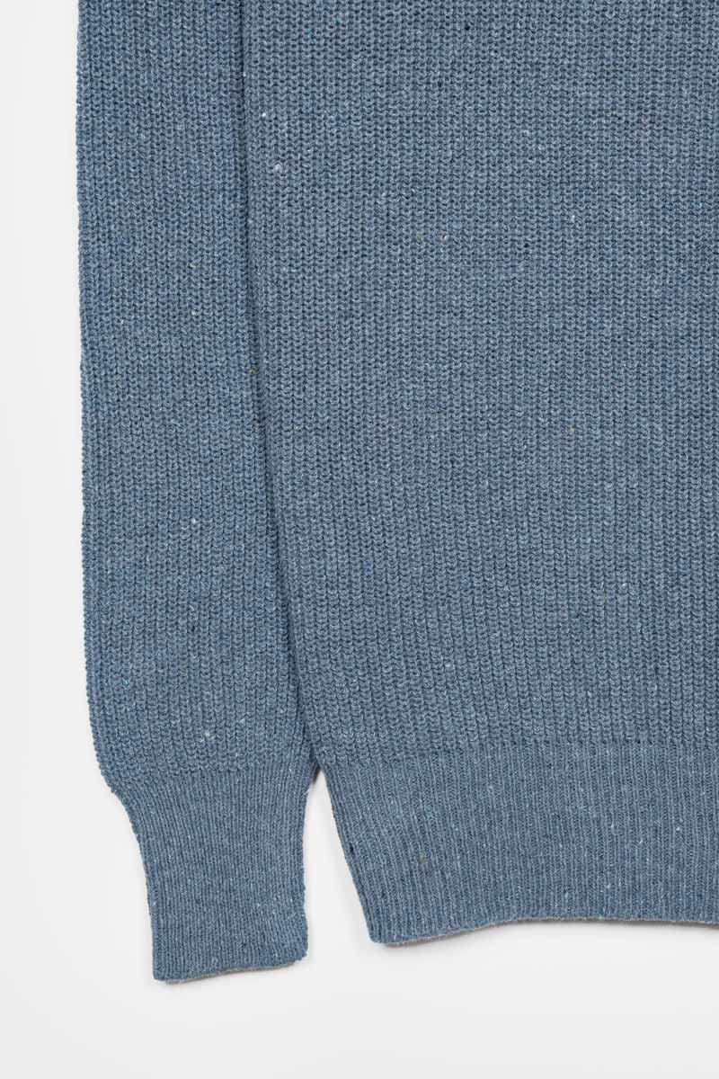 Blu Atlantico | Maglia Uomo Cotone Jeans Rigenerato Vittorio