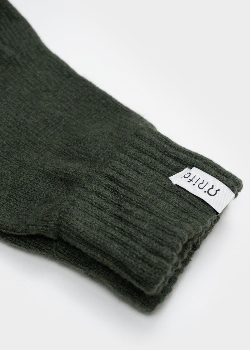 Verde Foresta | Guanti Cashmere Rigenerato Uomo