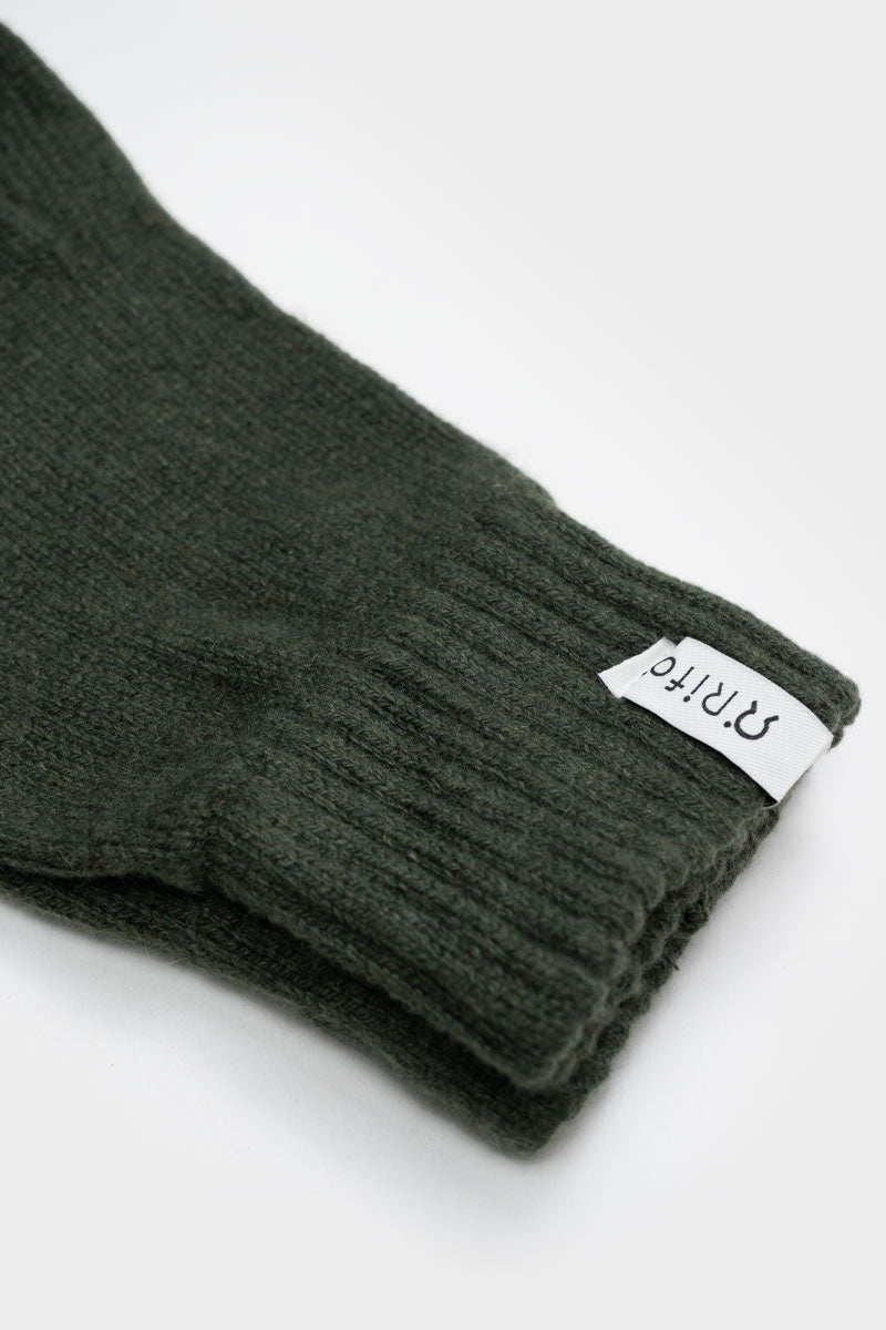 Verde Foresta | Guanti Cashmere Rigenerato Uomo