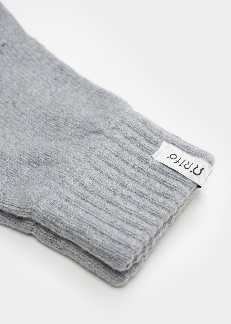 Grigio Calce | Guanti Cashmere Rigenerato Uomo