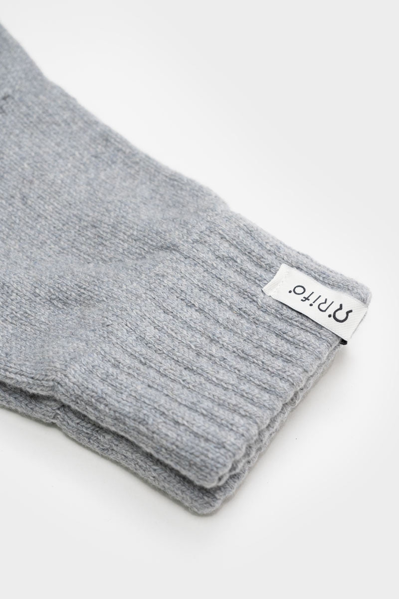 Grigio Calce | Guanti Cashmere Rigenerato Uomo