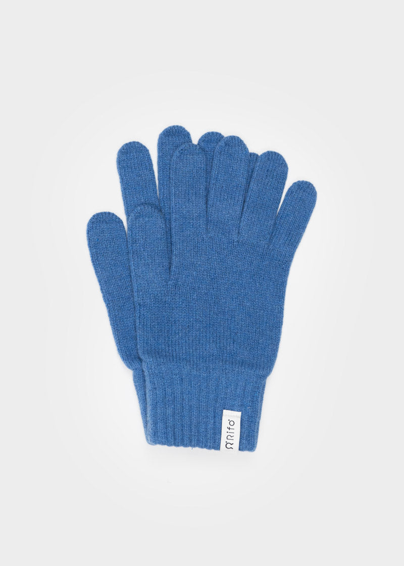 Blu Ginepro | Guanti Cashmere Rigenerato Uomo