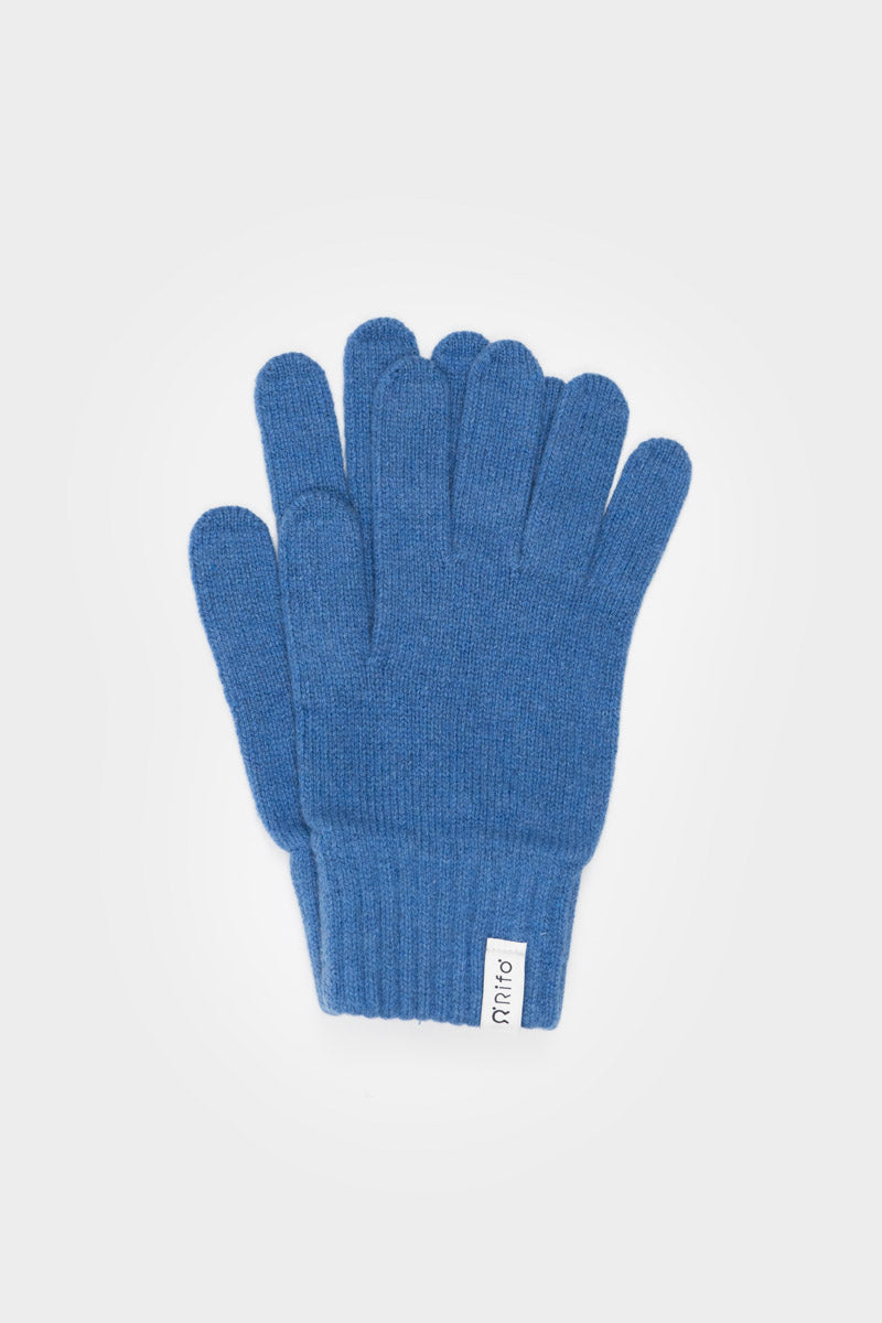 Blu Ginepro | Guanti Cashmere Rigenerato Uomo