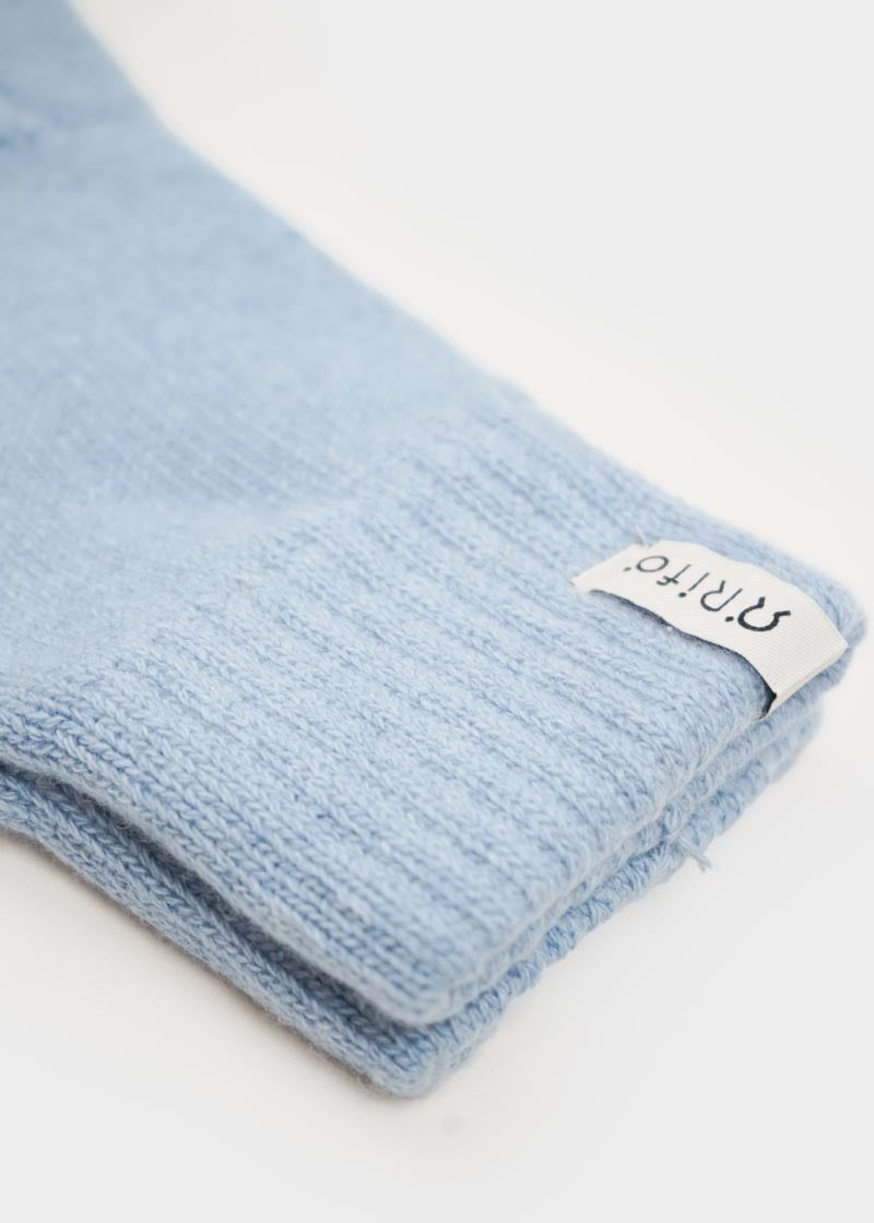 Azzurro Polvere | Guanti Uomo Cashmere rigenerato Pier Paolo