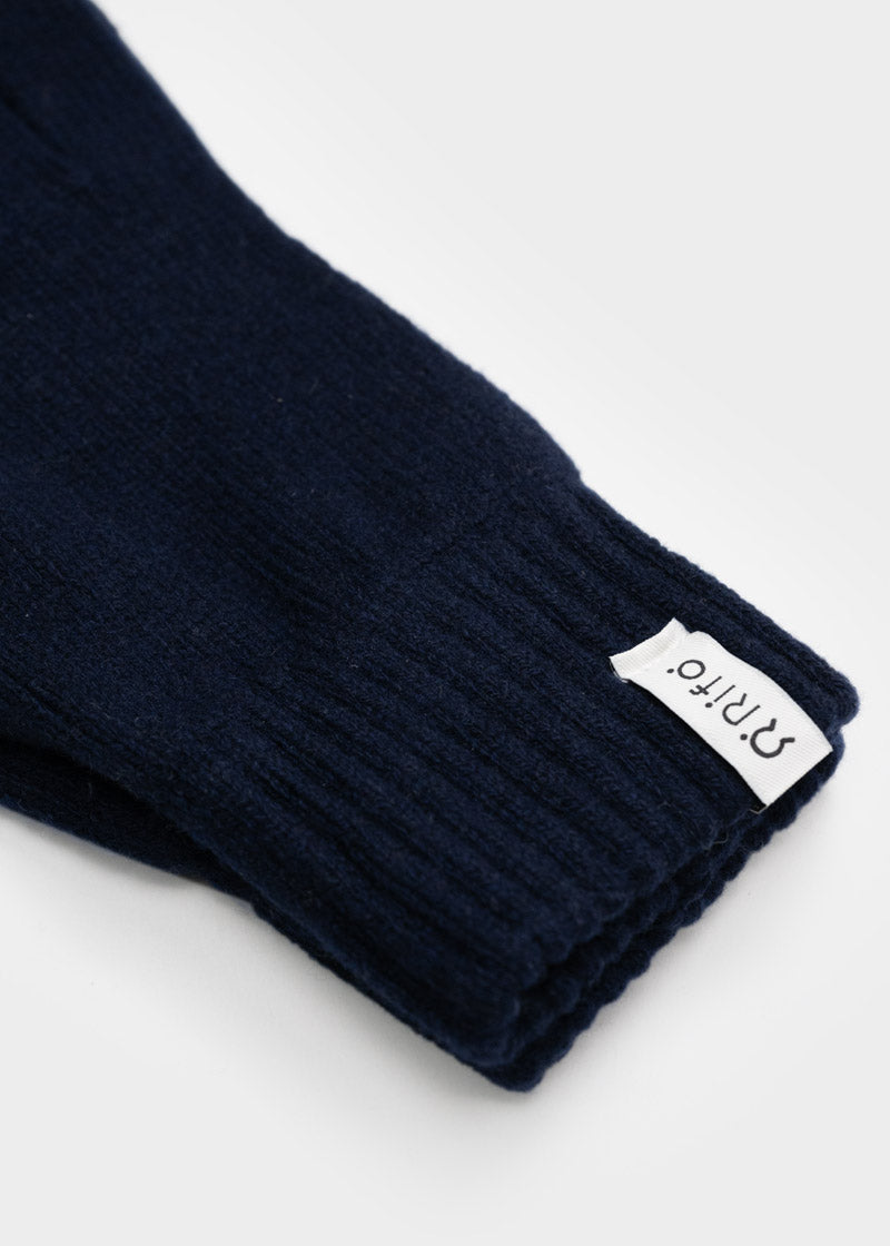 Blu Mora | Guanti Cashmere Rigenerato Uomo