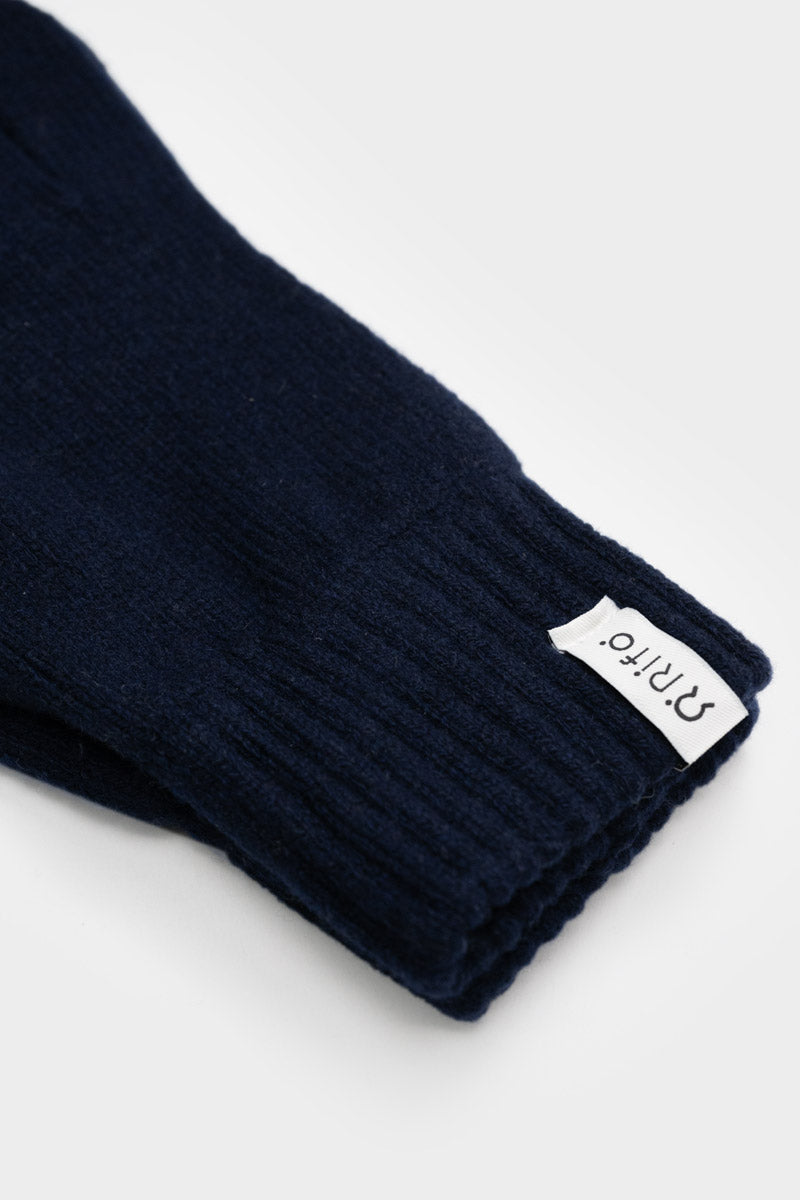 Blu Mora | Guanti Cashmere Rigenerato Uomo