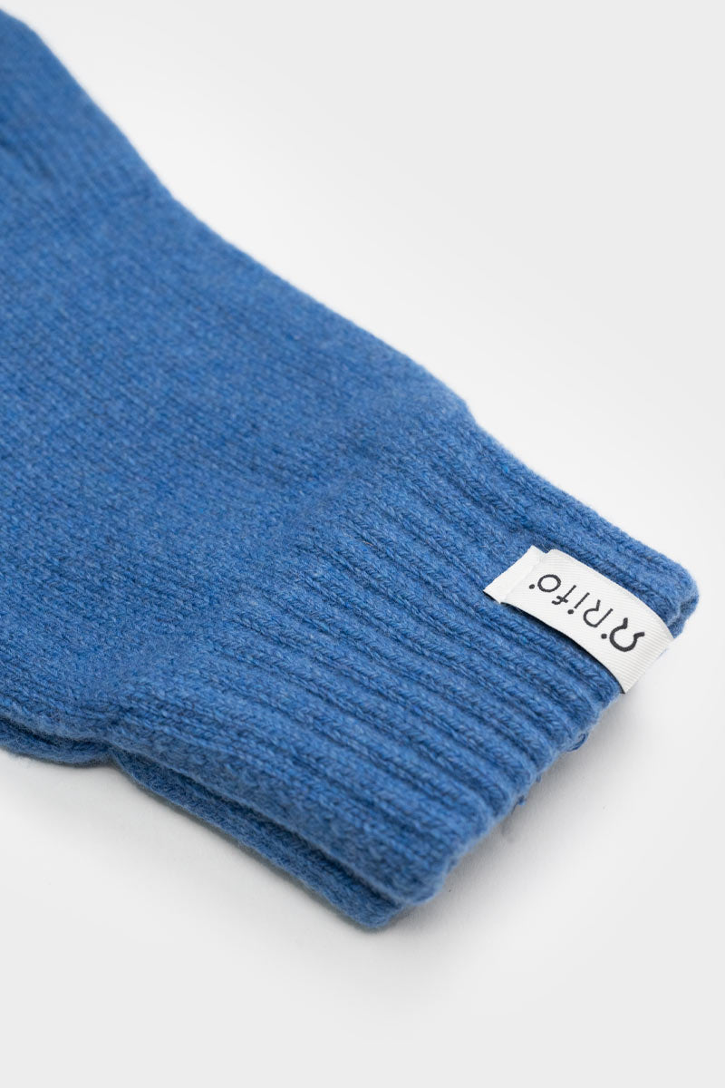 Blu Ginepro | Guanti Cashmere Rigenerato Uomo