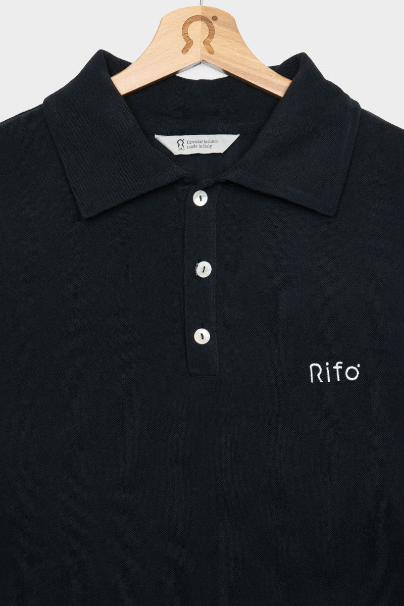 Nero Corvino | Maglia Polo Uomo Cotone Rigenerato Riccardo