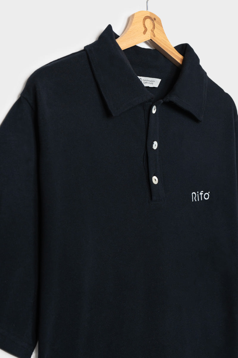 Nero Corvino | Maglia Polo Uomo Cotone Rigenerato Riccardo