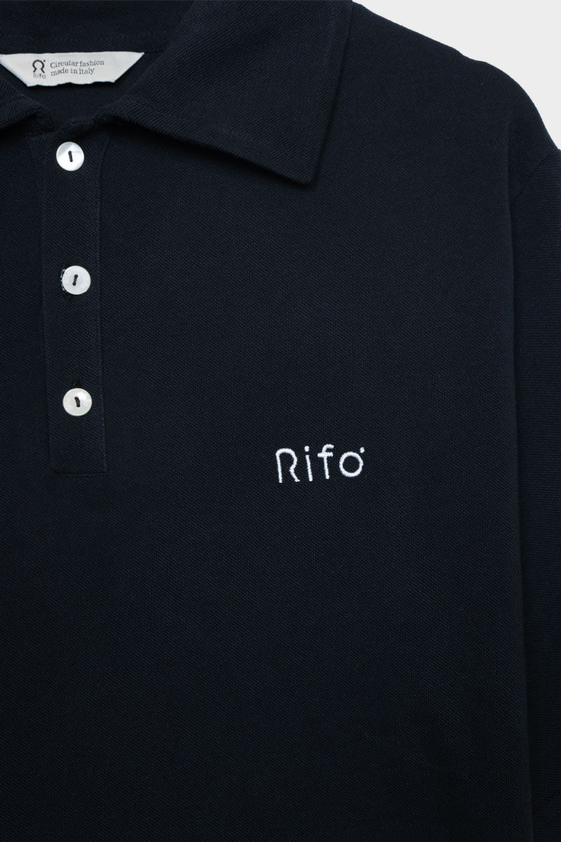 Nero Corvino | Maglia Polo Uomo Cotone Rigenerato Riccardo