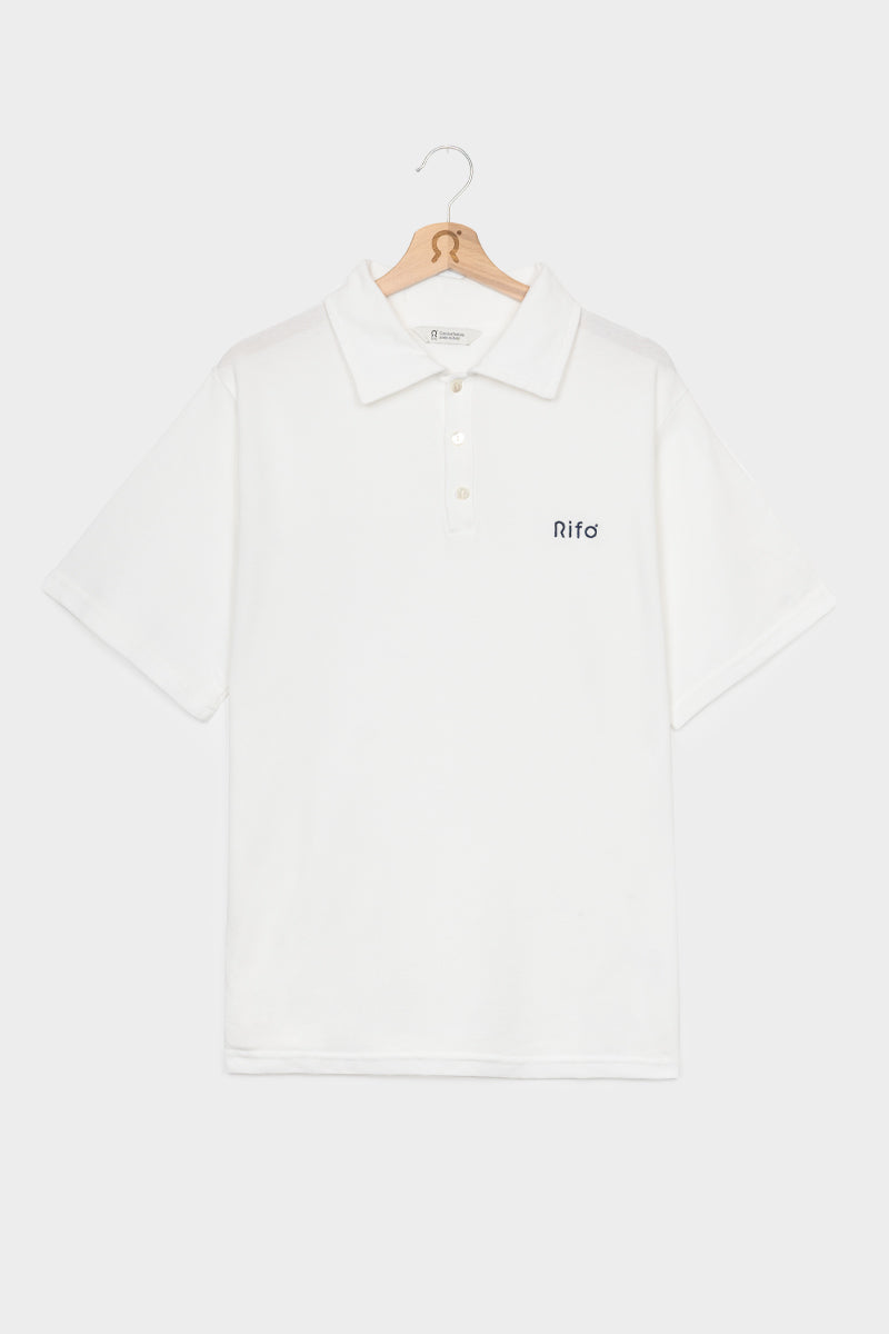 Bianco Latte | Maglia Polo Uomo Cotone Rigenerato Riccardo