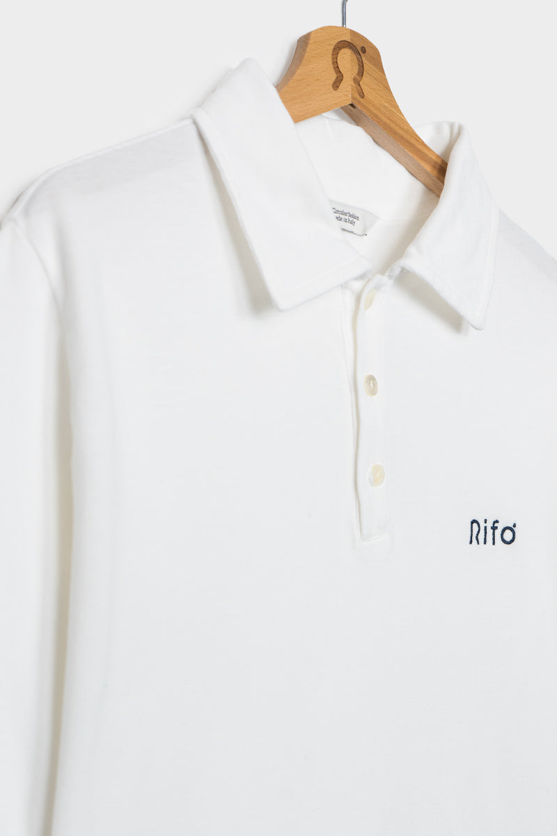 Bianco Latte | Maglia Polo Uomo Cotone Rigenerato Riccardo