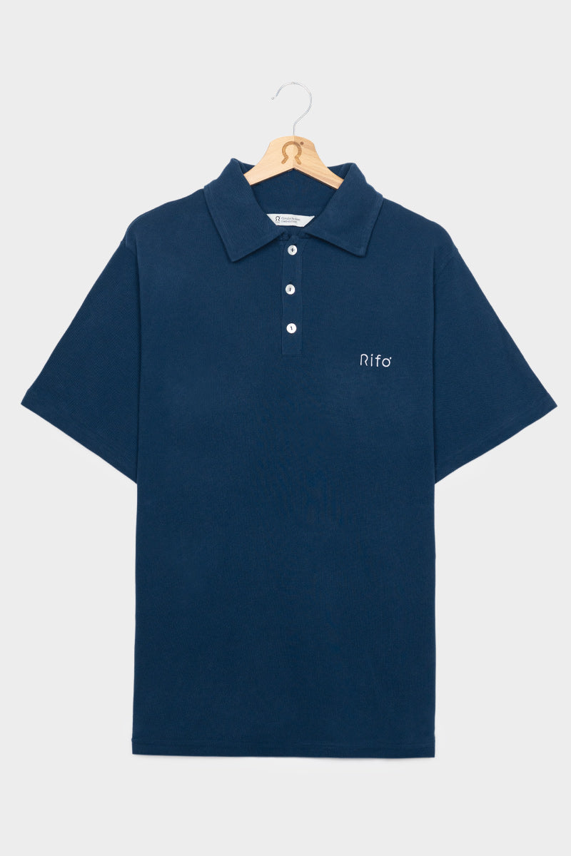 Blu Balena | Maglia Polo Uomo Cotone Rigenerato Riccardo