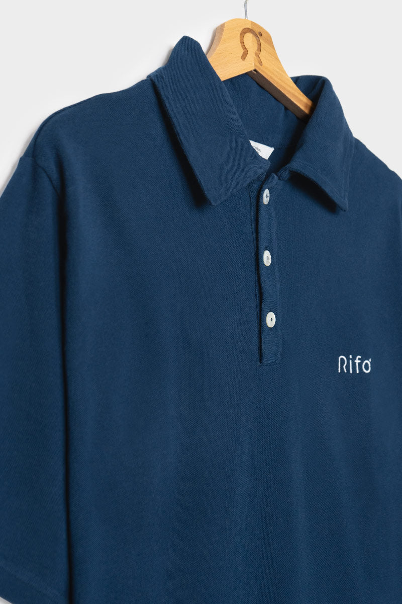 Blu Balena | Maglia Polo Uomo Cotone Rigenerato Riccardo