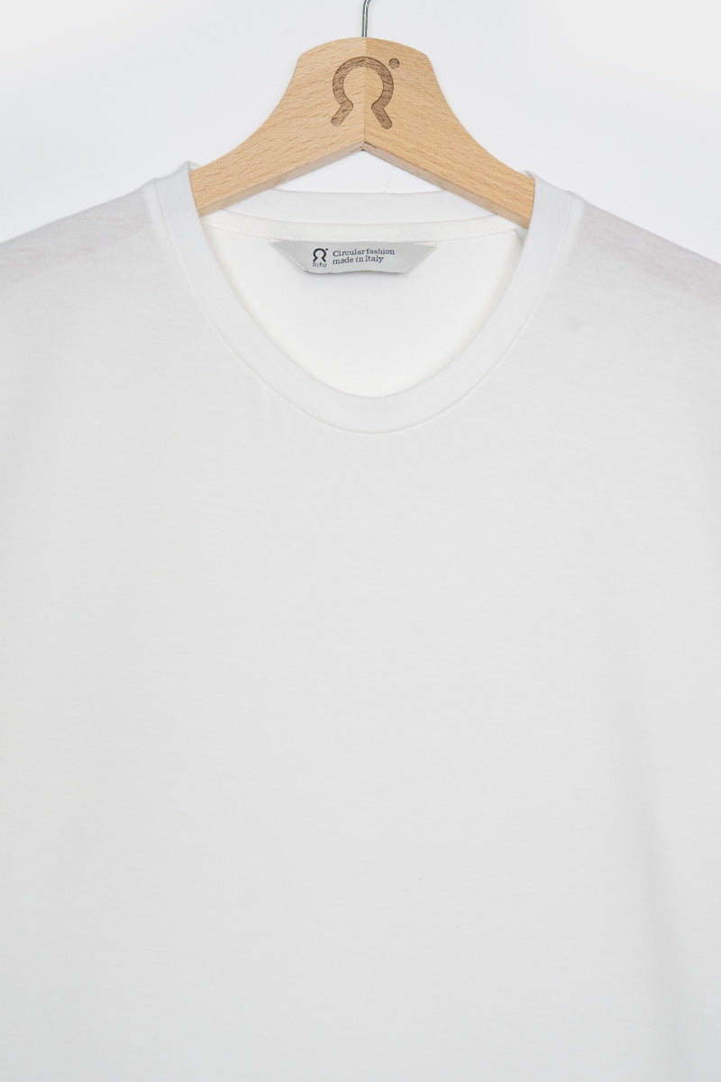 Bianco Latte | tshirt cotone organico e cotone rigenerato uomo