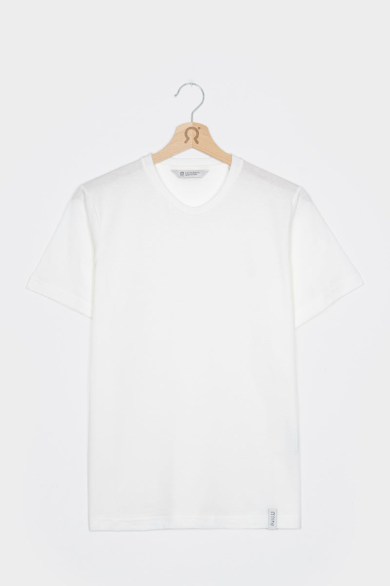 Bianco Latte | tshirt cotone organico e cotone rigenerato uomo