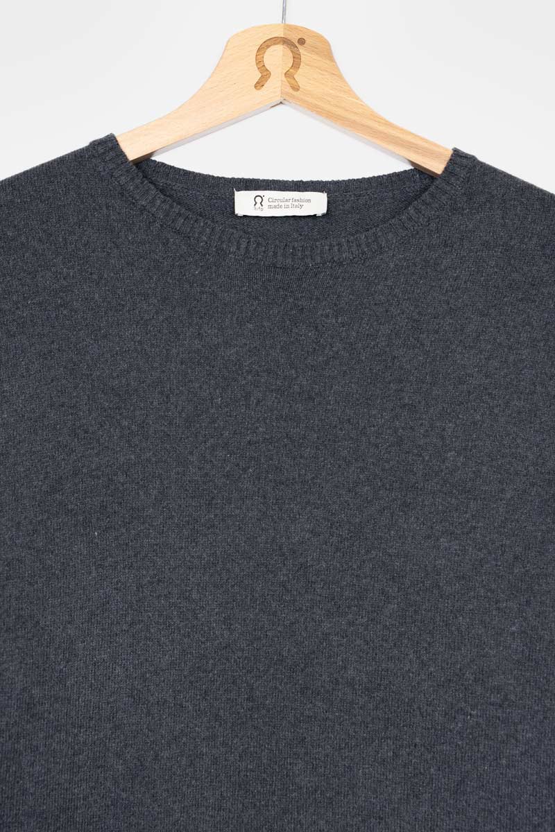 Grigio Antracite | Maglia Uomo Cotone Rigenerato Edoardo