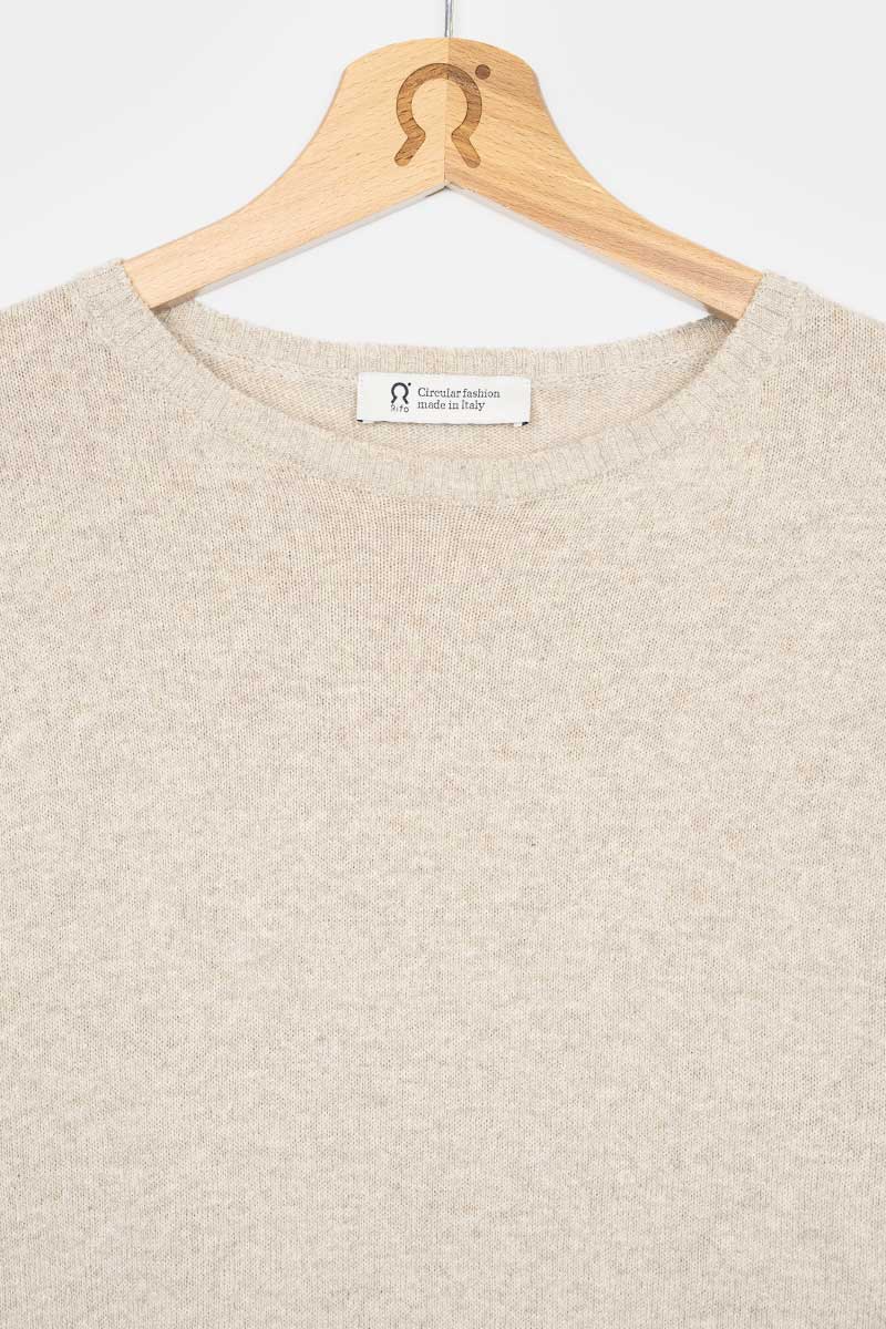 Beige Avena | Maglia Uomo Cotone Rigenerato Edoardo