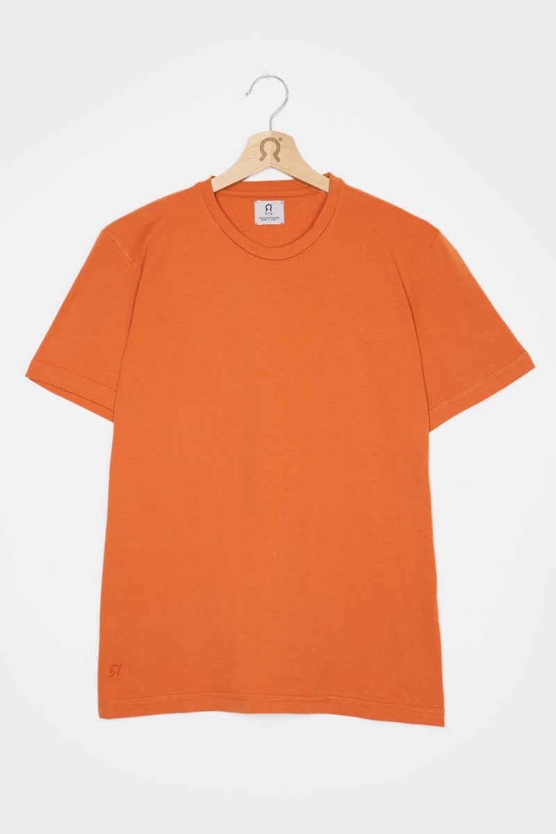 Arancio Argilla | tshirt cotone organico e cotone rigenerato uomo