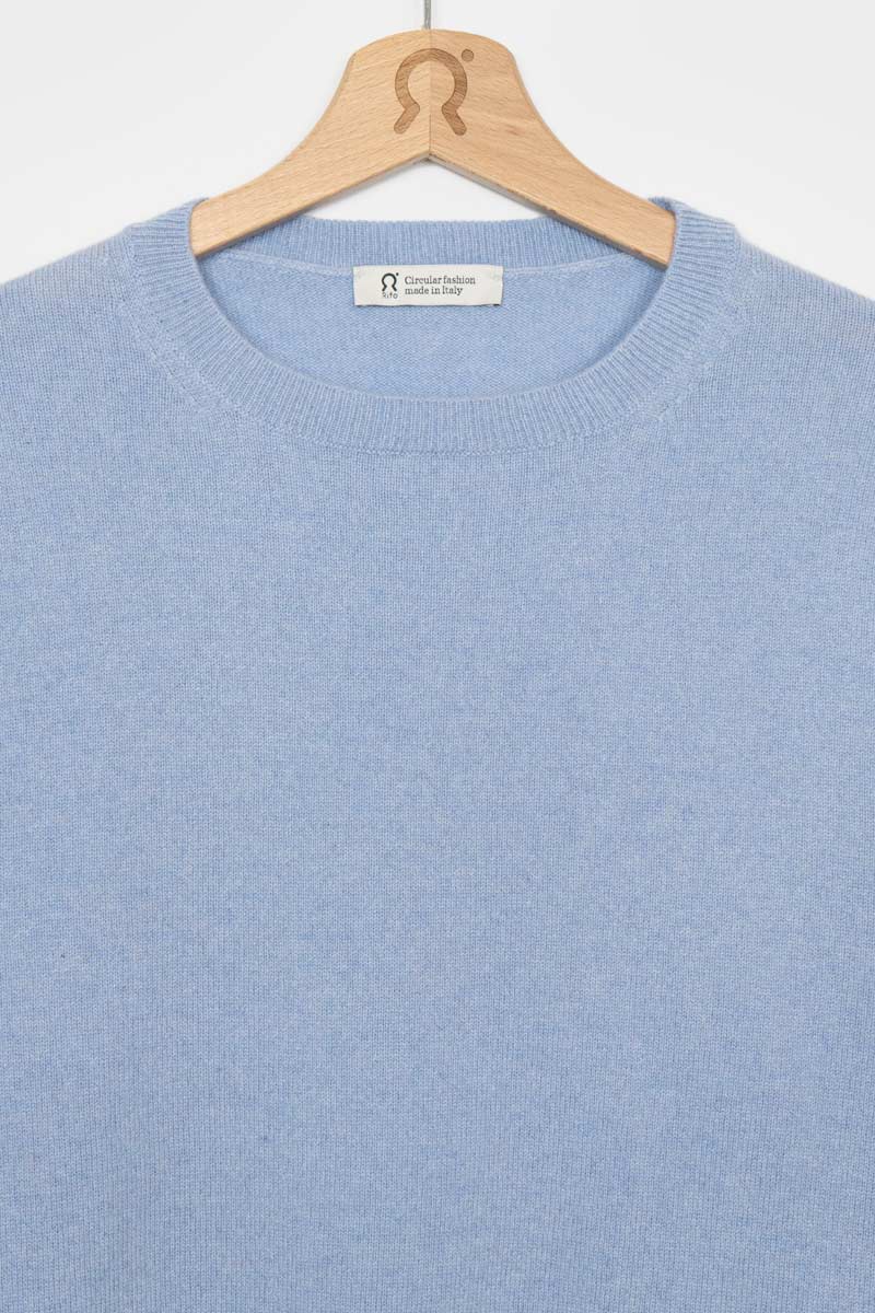 Azzurro Nuvola | Maglia Uomo Light Cashmere Rigenerato Alessio