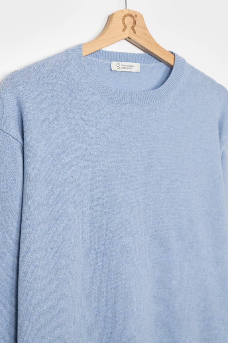 Azzurro Nuvola | Maglia Uomo Light Cashmere Rigenerato Alessio