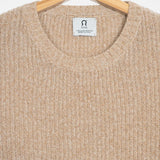 Mouline Beige Camomilla | Maglia Uomo Cashmere Rigenerato Carlo