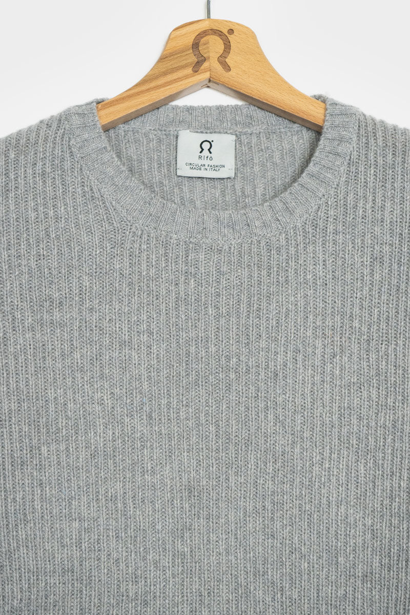 Grigio Calce | Maglia Uomo Cashmere Rigenerato Carlo