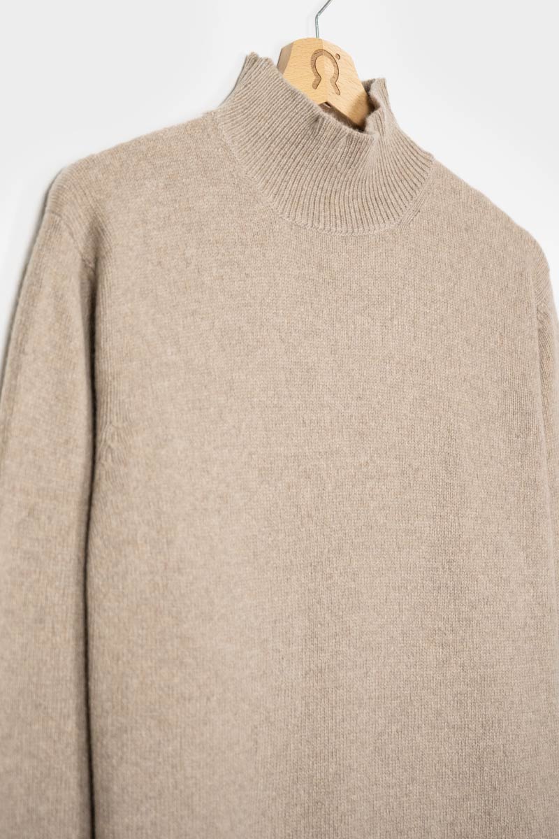 Beige Sabbia | Maglia Uomo Cashmere Rigenerato Clemente