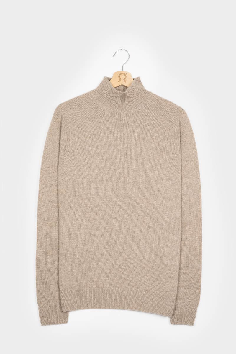 Beige Sabbia | Maglia Uomo Cashmere Rigenerato Clemente