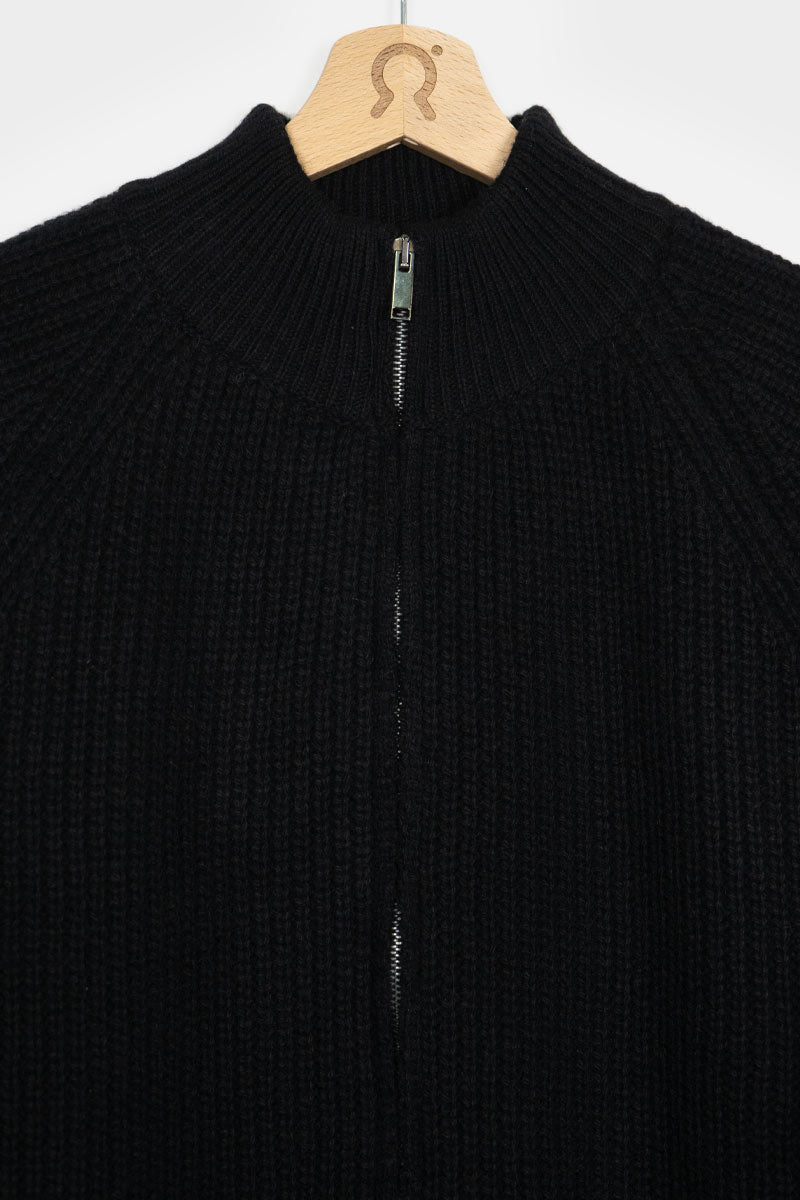 Nero Ardesia | Cardigan Uomo Cashmere Rigenerato Ippolito