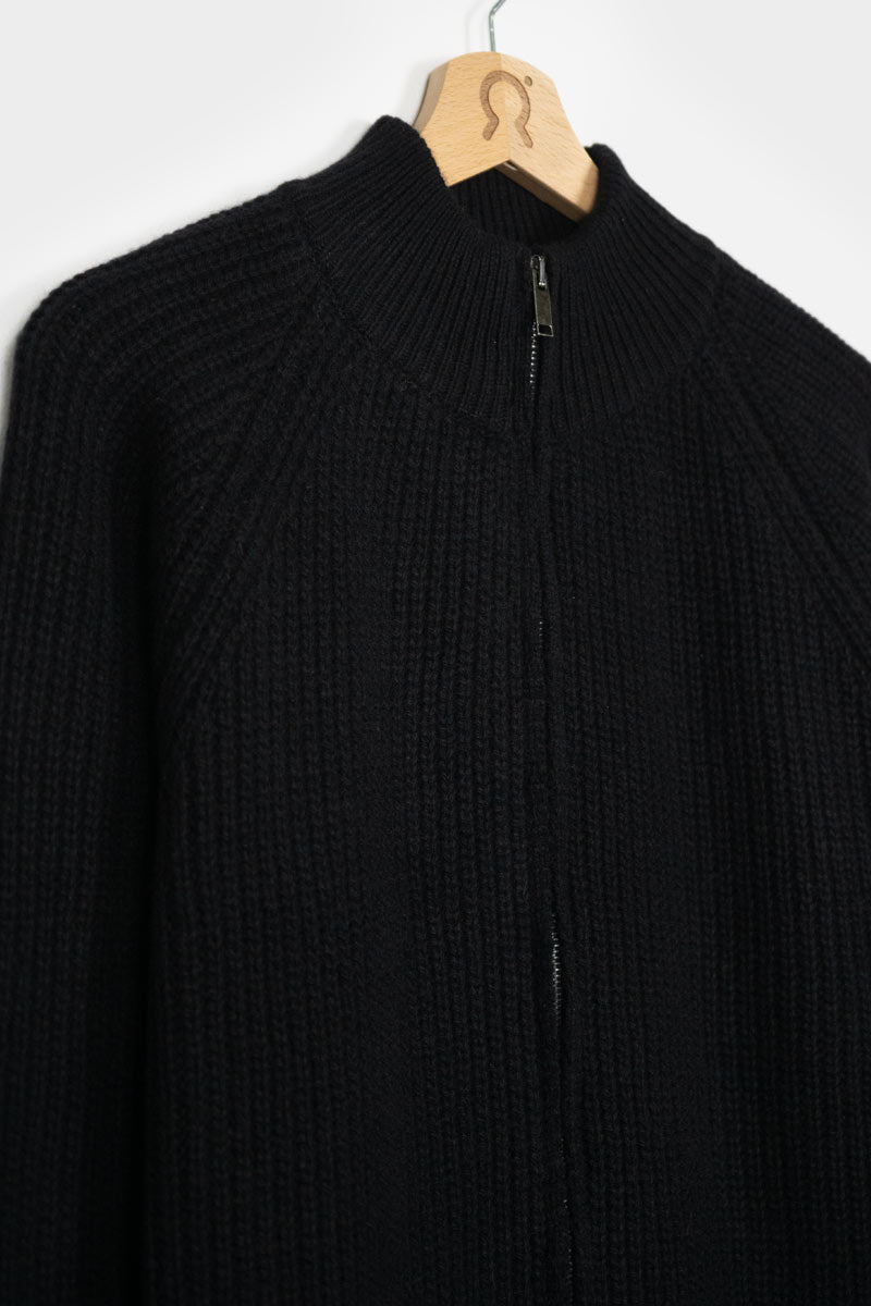 Nero Ardesia | Cardigan Uomo Cashmere Rigenerato Ippolito