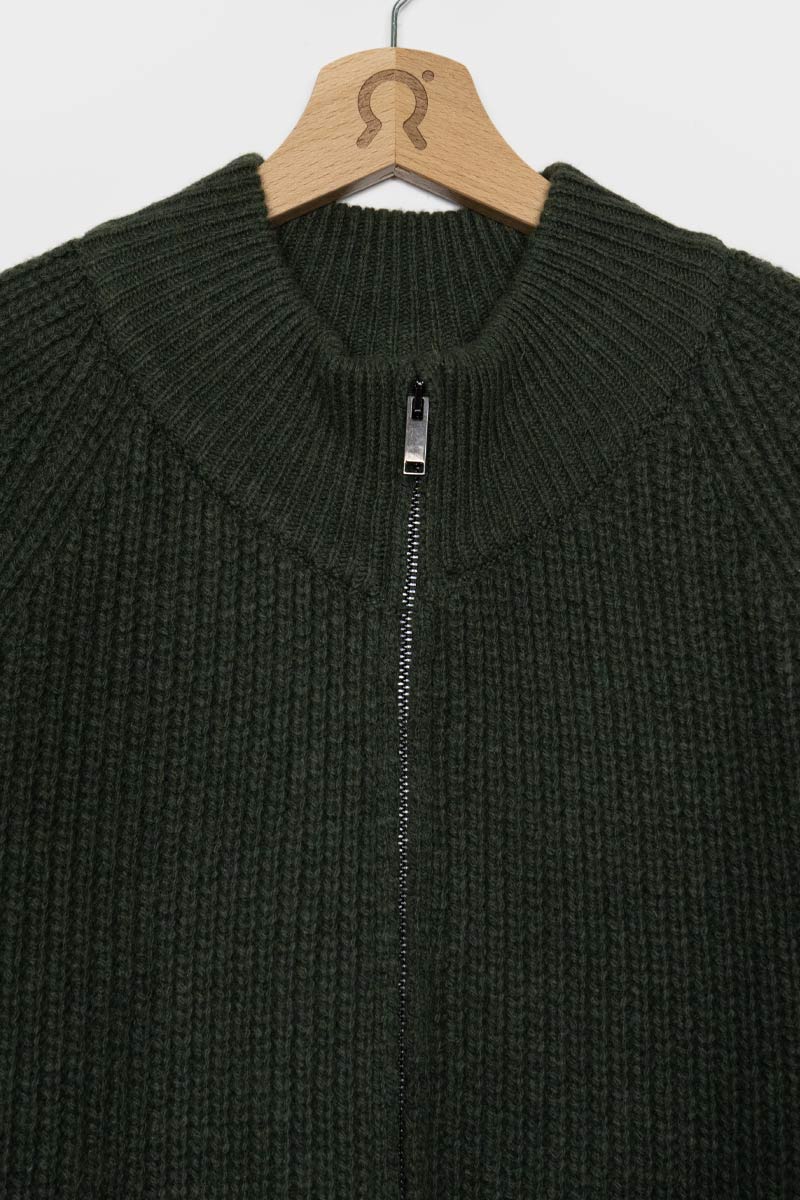 Verde Foresta | Cardigan Uomo Cashmere Rigenerato Ippolito