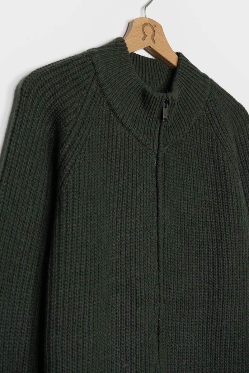 Verde Foresta | Cardigan Uomo Cashmere Rigenerato Ippolito